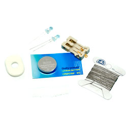 Light Stitches Soft Switch and Conductive Thread Kit Blue LEDs