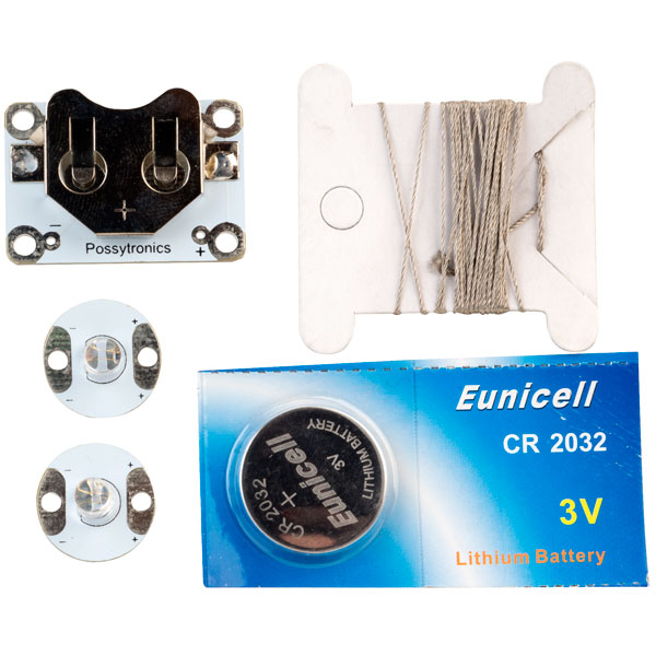Possytronics E-Textiles Sewable LED Kit Red | Rapid Electronics