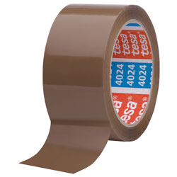 tesa 04024 Universal Carton Sealing Tape Low Noise - Hi Tack - 50mm x 66m Havana