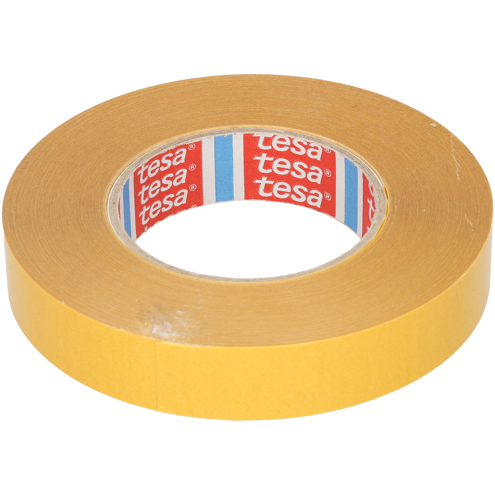 Tesa 51571 tesaFIX thin double-sided tape with woven backing - transparent  - rubber adhesive - 25 mm x 50 m x 0.16 mm - Per box of 48 tapes