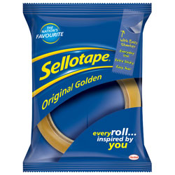 Sellotape 1443306 Original Golden Tape 24mm x 66m Pack of 6