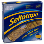 Sellotape 1445185 Sticky Hook Spots 22mm - Yellow - Pack Of 125