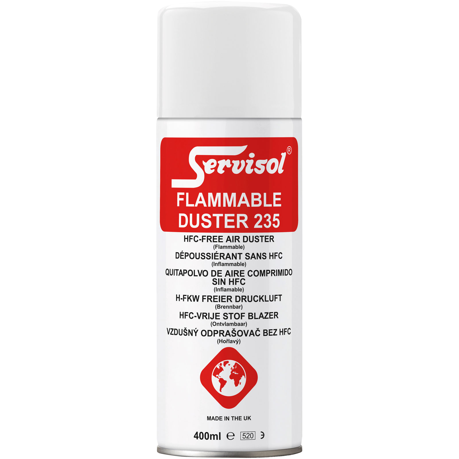Servisol 32542AA Flammable Duster 235 400ml Rapid Online