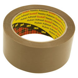 3M™ Scotch Low Noise Packaging Tape Brown 50mm x 66m Pack 6