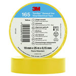 3M 165YL6E Temflex™ 165 Electrical Tape Yellow 25 m x 19 mm 1 pc