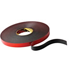 3M 5925F/1233 VHB™ Tape 5925F, Black, 12 mm x 33 m, 0.6 mm