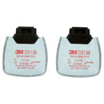3M D3138 Secure Click P3 R With Activated Charcoal Particulate Filter 2 pc