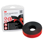 3M SJ3870/IPS Dual Lock Hook & Loop Tape Stick-On 2.5 m x 25 mm Black 1 pc