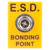 Antistat 070-0003 Earth Bonding Point Single 10mm Stud 25X35mm