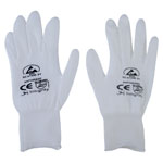 Antistat 109-0005-P ESD PU Palm Nylon White Glove - Large
