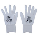 Antistat 109-0919 ESD PU Tip White Glove Nylon Top Fit (Pk Of 10) - XL