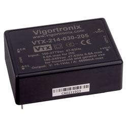 Vigortronix VTX-214-030-305 30W 90-305V Input AC-DC Converter 5V