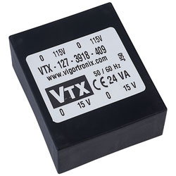 Vigortronix VTX-127-3918-409 Low Profile Encapsulated Transformer 18VA 0-9V