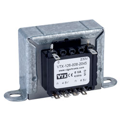 Vigortronix VTX-126-006-2045 Chassis Transformer 230V 6VA 4.5V+4.5V