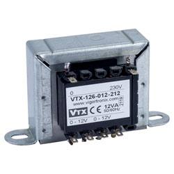 Vigortronix VTX-126-012-212 Chassis Transformer 230V 12VA 12V+12V