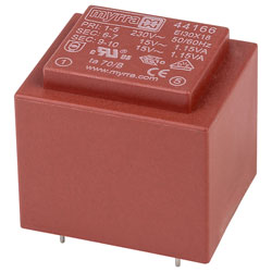 Myrra 44166 EI30 Encapsulated PCB Transformer 230V 2.3VA 0-15V 0-15V