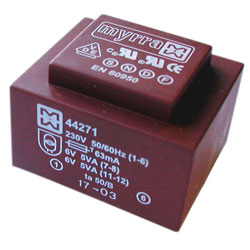 Myrra 44271 EI48 Encapsulated PCB Transformer 230V 10VA 0-6V 0-6V