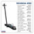 Sealey YAJ20-60LR Air Operated Jack 20-60tonne Telescopic - Long Reach/Low Entry