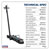 Sealey YAJ10-40LELR Air Operated Jack 10-40tonne Telescopic Long Reach/Low Entry