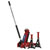 Sealey 3010CX Trolley Jack 3tonne Standard Chassis + Axle Stands 3tonne Cap