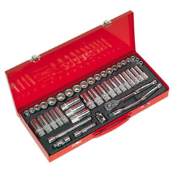 Sealey AK692 Socket Set 45pc 3/8in.sq Drive Metric/imperial