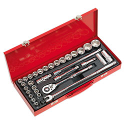 Sealey AK693 Socket Set 32pc 1/2in.sq Drive Metric/imperial