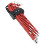 Sealey AK7164 Ball-end Hex Key Set 11pc Anti-slip Extra-long Metric