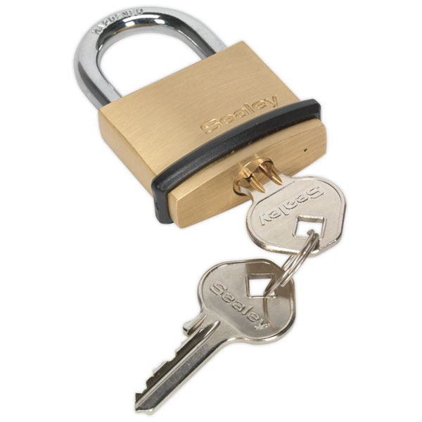 Sealey PL201 Brass Body Padlock 40mm