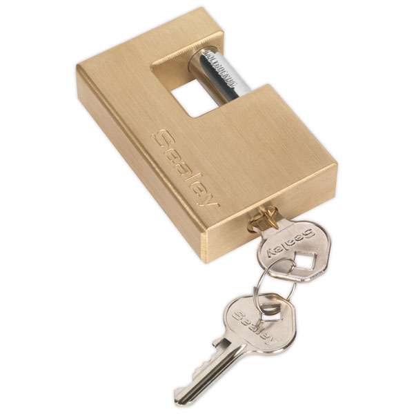 Sealey Brass Shutter Padlock 76MM