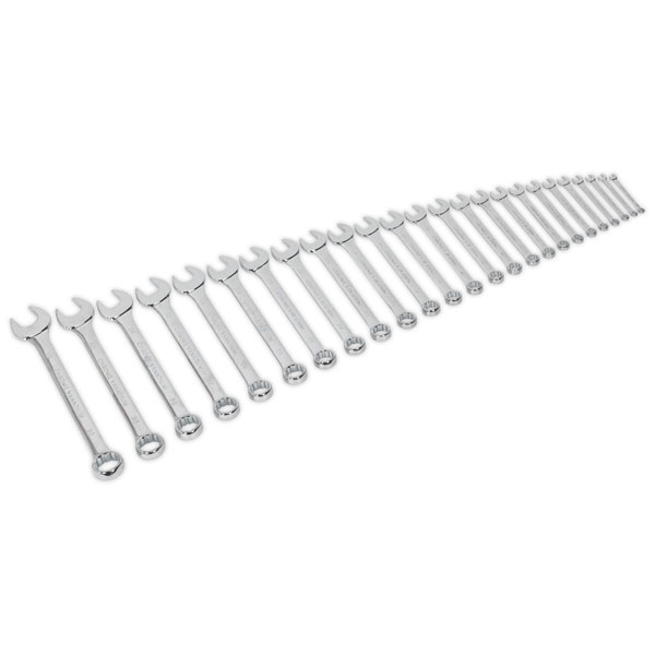 Sealey S0564 Combination Spanner Set 25pc Metric