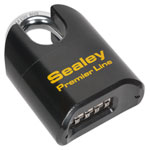 Sealey PL603S Steel Body Combination Padlock Shrouded Shackle 62mm