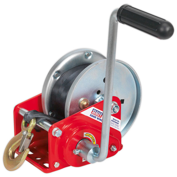 Sealey GWW2000B Geared Hand Winch with Brake & Webbing 900kg Capacity