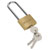 Siegen S0989 Brass Body Padlock with Brass Cylinder Long Shackle 40mm