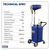Sealey AK459DX Mobile Oil Drainer with Probes 90ltr Air Discharge