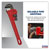 Sealey AK5102 Pipe Wrench European Pattern 250mm Cast Steel