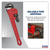 Sealey AK5103 Pipe Wrench European Pattern 300mm Cast Steel