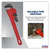 Sealey AK5104 Pipe Wrench European Pattern 350mm Cast Steel