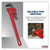 Sealey AK5105 Pipe Wrench European Pattern 450mm Cast Steel
