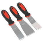 Sealey AK523 Rigid Blade Scraper Set with Hammer Cap 3pc