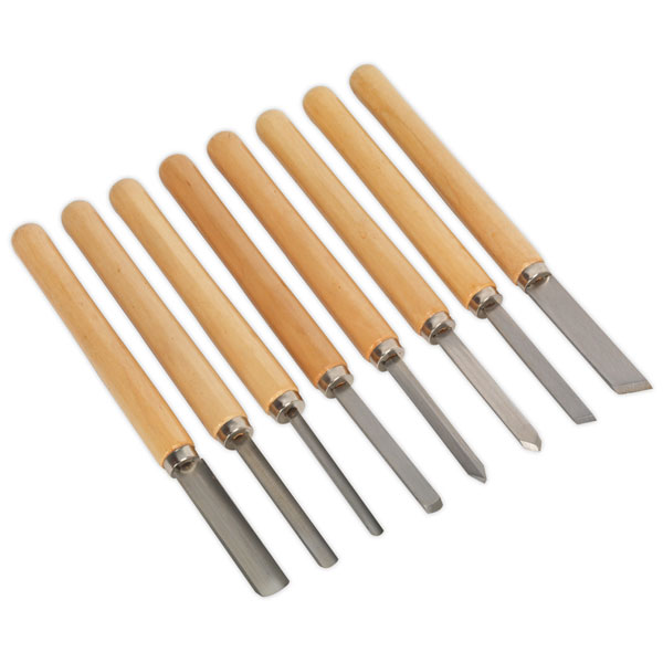 Sealey AK60/8 Wood Turning Chisels 8pc Rapid Online