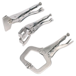 Sealey AK67 C-clamp and Welding Clamp Set 3pc