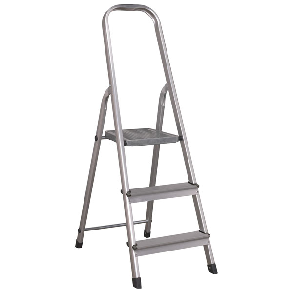 Sealey ASL3S Aluminium Step Ladder 3-tread En131 | Rapid Online