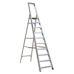 Sealey AXL10 Aluminium Step Ladder 10-tread Industrial Bs 2037/1