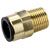 Sealey CAS15BSA 15mm x 1/2bspt Brass Straight Adaptor