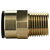 Sealey CAS15BSA 15mm x 1/2bspt Brass Straight Adaptor