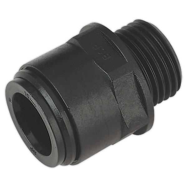 Sealey CAS15SA 15mm Straight Adaptor 1/2"bsp Pack of 2