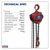 Sealey CB1000 Chain Block 1tonne 2.5mtr