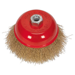 Sealey CBC125 Brassed Steel Cup Brush 125mm M14