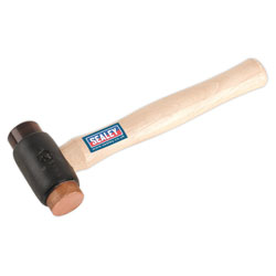 Sealey CRF25 Copper/Rawhide Faced Hammer 2.25lb Hickory Shaft