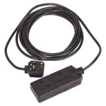 Extension Cable 4m 2 x 230V Sockets